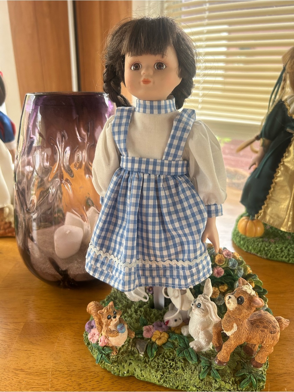 Classic Blue Gingham Doll with White Blouse - Brand